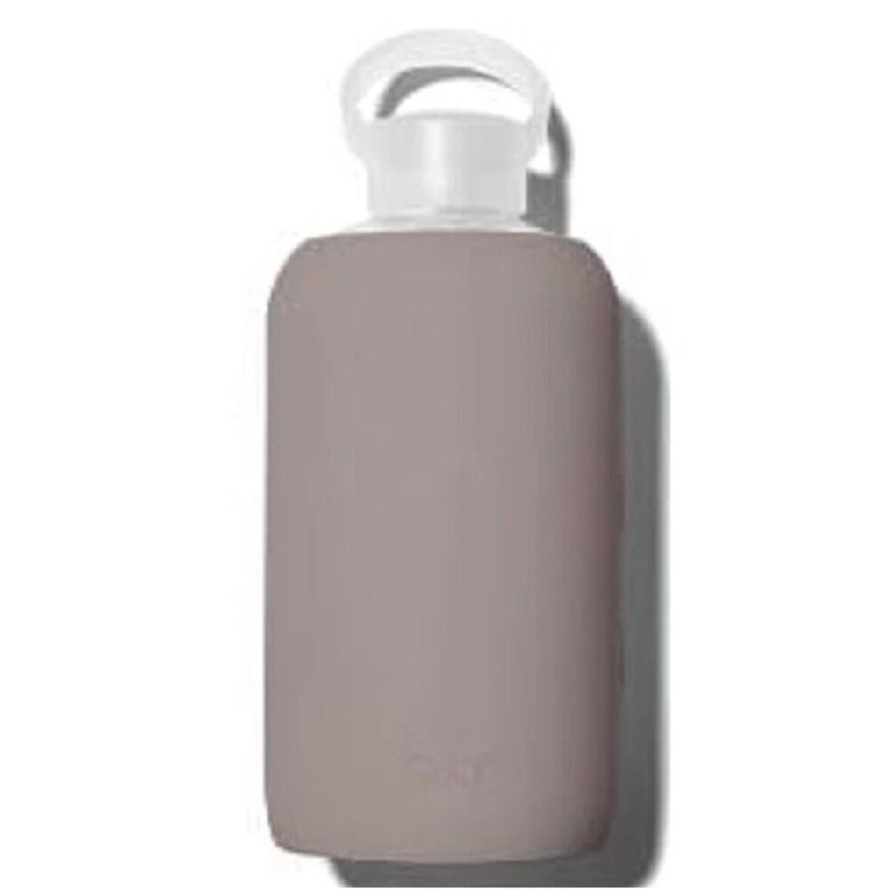 BKR Glass Water Bottle Silicone Sleeve in Brooklyn Stone Brown Big 1L/32oz